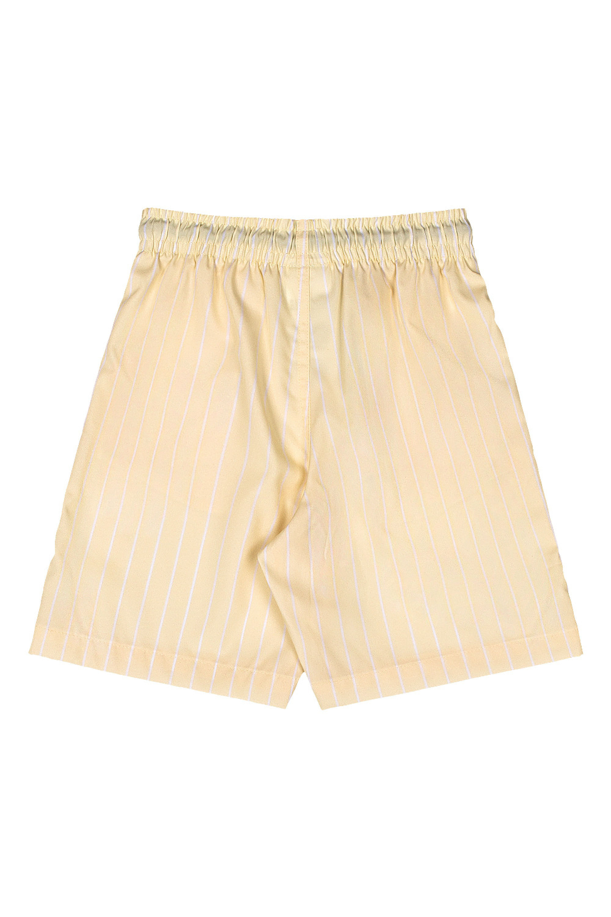 Conjunto Infantil com Camiseta e Bermuda Listrada (Azul) Quimby - Imagem 6